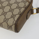 GUCCI GG Supreme Web Sherry Line Bag PVC Beige Gold 116 02 089 Auth ep14626-10