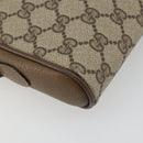 GUCCI GG Supreme Web Sherry Line Bag PVC Beige Gold 116 02 089 Auth ep14626-11