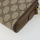 GUCCI GG Supreme Web Sherry Line Bag PVC Beige Gold 116 02 089 Auth ep14626-12
