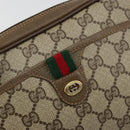 GUCCI GG Supreme Web Sherry Line Bag PVC Beige Gold 116 02 089 Auth ep14626-14
