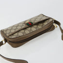 GUCCI GG Supreme Web Sherry Line Bag PVC Beige Gold 116 02 089 Auth ep14626-6