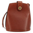 LOUIS VUITTON Epi Cluny Shoulder Bag Brown M52253 LV Auth ep14627-1