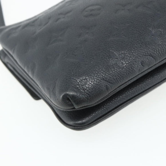 LOUIS VUITTON Monogram Empreinte Twice Bag Black M50258 LV Auth ep14628A