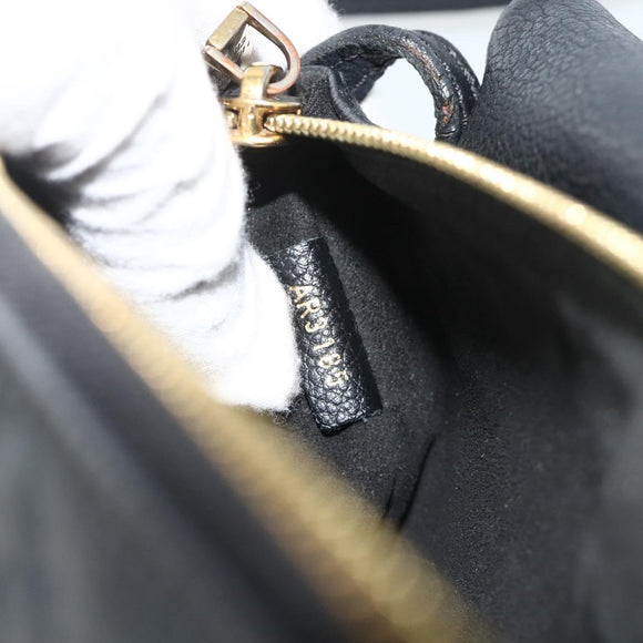 LOUIS VUITTON Monogram Empreinte Twice Bag Black M50258 LV Auth ep14628A