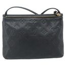 LOUIS VUITTON Monogram Empreinte Twice Bag Black M50258 LV Auth ep14628A-2