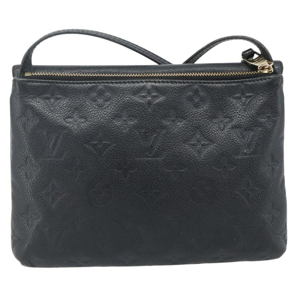 LOUIS VUITTON Monogram Empreinte Twice Bag Black M50258 LV Auth ep14628A