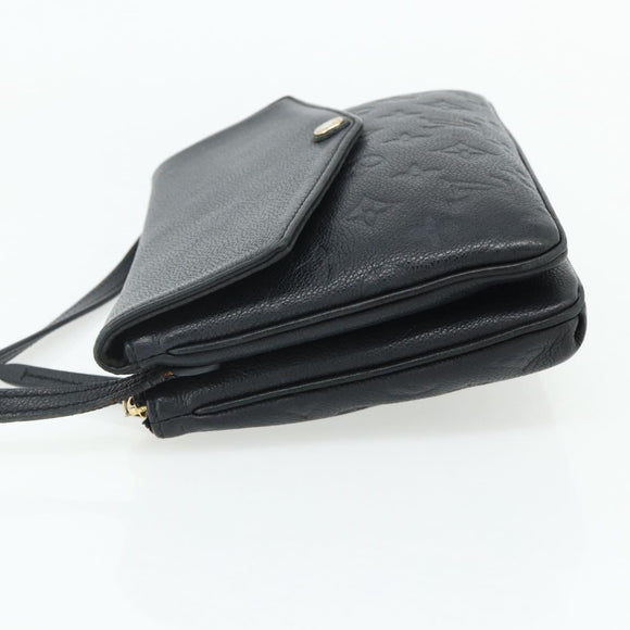 LOUIS VUITTON Monogram Empreinte Twice Bag Black M50258 LV Auth ep14628A