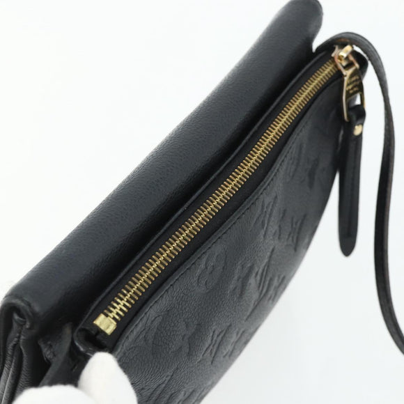 LOUIS VUITTON Monogram Empreinte Twice Bag Black M50258 LV Auth ep14628A
