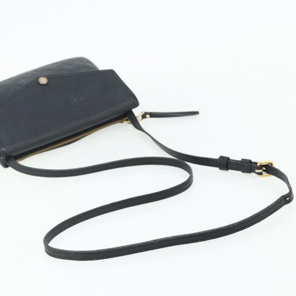 LOUIS VUITTON Monogram Empreinte Twice Bag Black M50258 LV Auth ep14628A