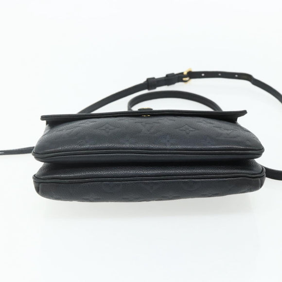 LOUIS VUITTON Monogram Empreinte Twice Bag Black M50258 LV Auth ep14628A