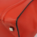 CELINE Luggage Mini Shopper Handtasche Leder Orange Silber Auth ep14630A-12