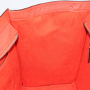 CELINE Luggage Mini Shopper Handtasche Leder Orange Silber Auth ep14630A-19