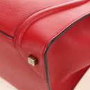 CELINE Luggage Mini Shopper Handtas Leer Rood Goud Auth ep14631M-13