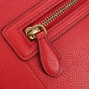 CELINE Luggage Mini Shopper Handtas Leer Rood Goud Auth ep14631M-14