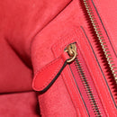 CELINE Luggage Mini Shopper Handtas Leer Rood Goud Auth ep14631M-22