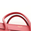 CELINE Luggage Mini Shopper Handtas Leer Rood Goud Auth ep14631M-8