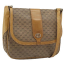 GUCCI Micro GG Supreme Shoulder Bag PVC Beige Gold Auth ep14632-1