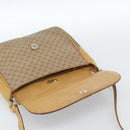 GUCCI Micro GG Supreme Shoulder Bag PVC Beige Gold Auth ep14632-10