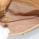 GUCCI Micro GG Supreme Shoulder Bag PVC Beige Gold Auth ep14632-11