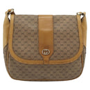 GUCCI Micro GG Supreme Shoulder Bag PVC Beige Gold Auth ep14632-13