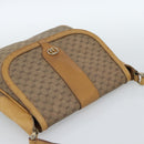 GUCCI Micro GG Supreme Shoulder Bag PVC Beige Gold Auth ep14632-6