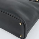 GUCCI Bamboo Hand Bag Leather 2way Black Gold 000 0289 Auth ep14633-15