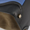 CELINE Luggage Mini Shopper Handtasche Wildleder Hellblau Gold Auth ep14637A-13