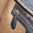 CELINE Luggage Mini Shopper Handtasche Wildleder Hellblau Gold Auth ep14637A-21