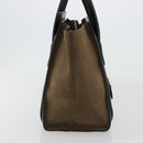 CELINE Luggage Mini Shopper Handtasche Wildleder Hellblau Gold Auth ep14637A-5