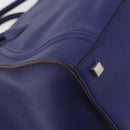 CELINE Luggage Phantom Hand Bag Leather Blue Silver Auth ep14638A-15
