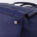 CELINE Luggage Phantom Hand Bag Leather Blue Silver Auth ep14638A-16