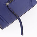 CELINE Luggage Phantom Hand Bag Leather Blue Silver Auth ep14638A-10