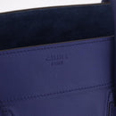 CELINE Luggage Phantom Hand Bag Leather Blue Silver Auth ep14638A-17