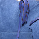 CELINE Luggage Phantom Hand Bag Leather Blue Silver Auth ep14638A-19