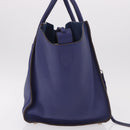 CELINE Luggage Phantom Hand Bag Leather Blue Silver Auth ep14638A-4