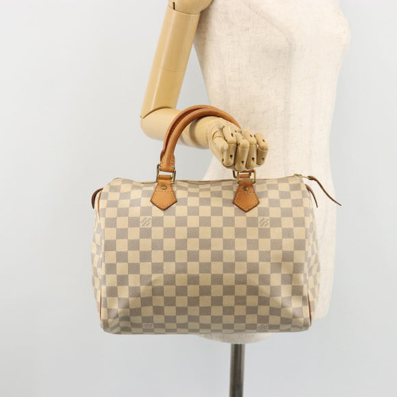 LOUIS VUITTON Damier Azur Speedy 30 Hand Bag N41533 LV Auth ep14640A