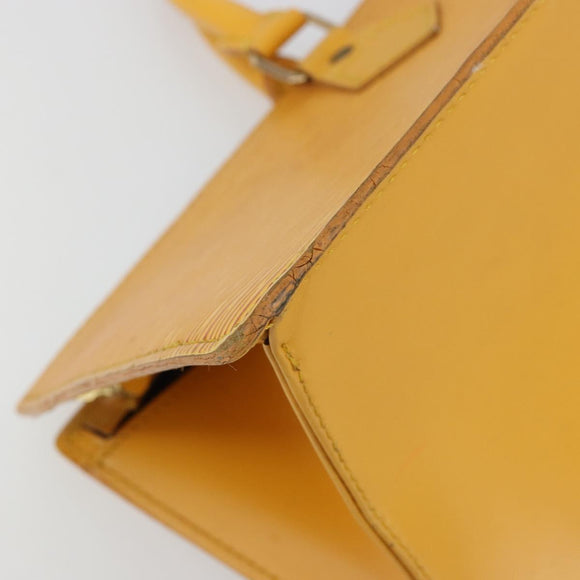 LOUIS VUITTON Epi Sac Triangle Hand Bag Yellow M52099 LV Auth ep14641