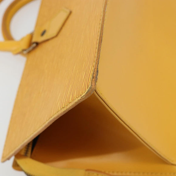 LOUIS VUITTON Epi Sac Triangle Hand Bag Yellow M52099 LV Auth ep14641