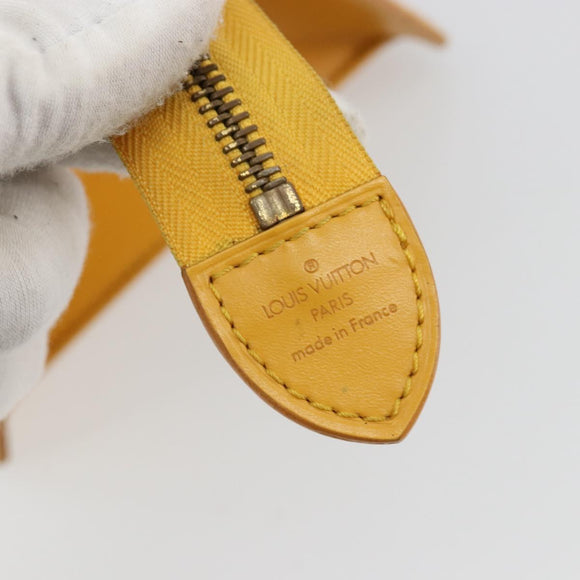LOUIS VUITTON Epi Sac Triangle Hand Bag Yellow M52099 LV Auth ep14641