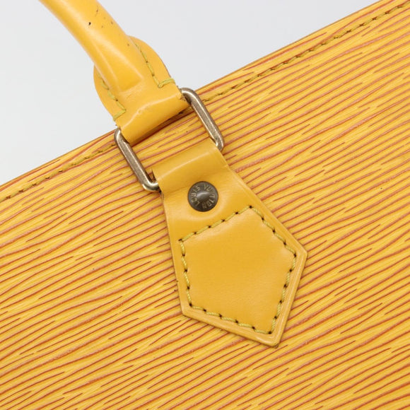 LOUIS VUITTON Epi Sac Triangle Hand Bag Yellow M52099 LV Auth ep14641