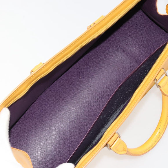 LOUIS VUITTON Epi Sac Triangle Hand Bag Yellow M52099 LV Auth ep14641