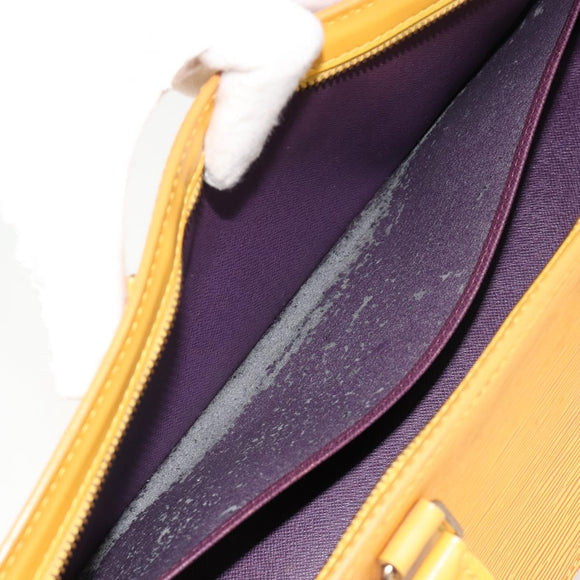 LOUIS VUITTON Epi Sac Triangle Hand Bag Yellow M52099 LV Auth ep14641