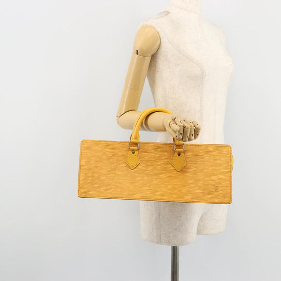 LOUIS VUITTON Epi Sac Triangle Hand Bag Yellow M52099 LV Auth ep14641