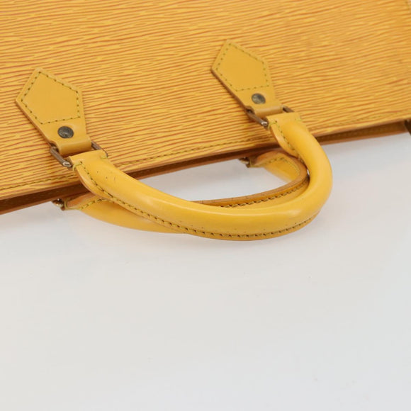 LOUIS VUITTON Epi Sac Triangle Hand Bag Yellow M52099 LV Auth ep14641