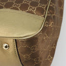 GUCCI GG Canvas princi Hand Bag Nylon Brown Gold 163805 Auth ep14643A-9