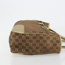 GUCCI GG Canvas princi Hand Bag Nylon Brown Gold 163805 Auth ep14643A-3