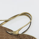 GUCCI GG Canvas princi Hand Bag Nylon Brown Gold 163805 Auth ep14643A-8