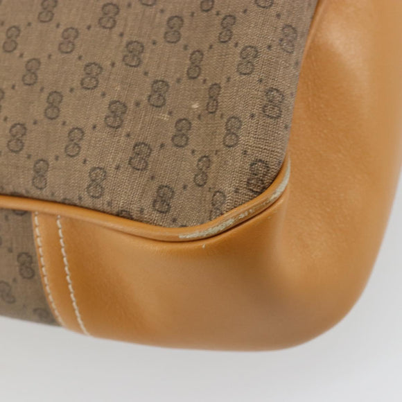 GUCCI Micro GG Supreme Tote Bag PVC Beige Gold Auth ep14645