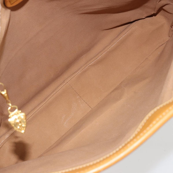 GUCCI Micro GG Supreme Tote Bag PVC Beige Gold Auth ep14645