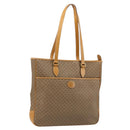 GUCCI Micro GG Supreme Tote Bag PVC Beige Gold Auth ep14645-1
